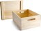 Storage Box 15 x 12 x 7 Inches Pine Wood Decorative Crate Box with Hand Holes and Lid Plain Unpainted Wooden Storage Bins for Home Decor Wine Tool Kitchen Arts Crafts